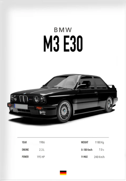 Plakat M3 E30