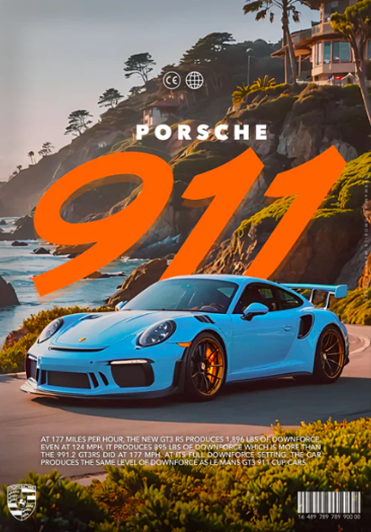Plakat Porshe 911