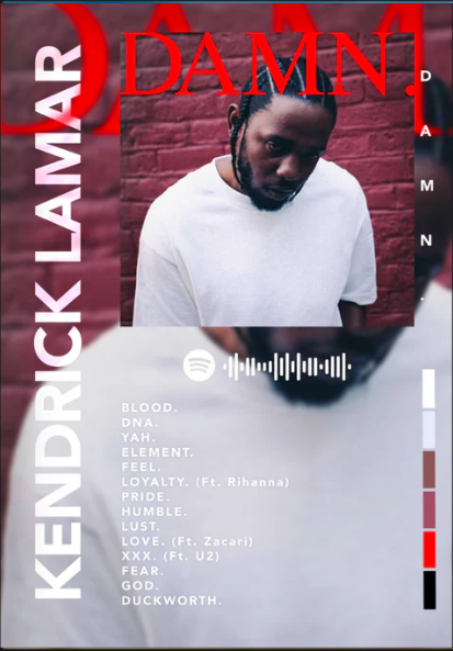 Plakat Kendrick Lamar – DAMN.