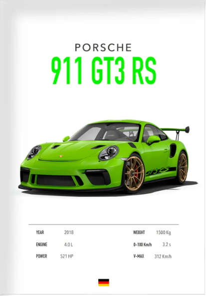 Plakat 911 GT3 RS